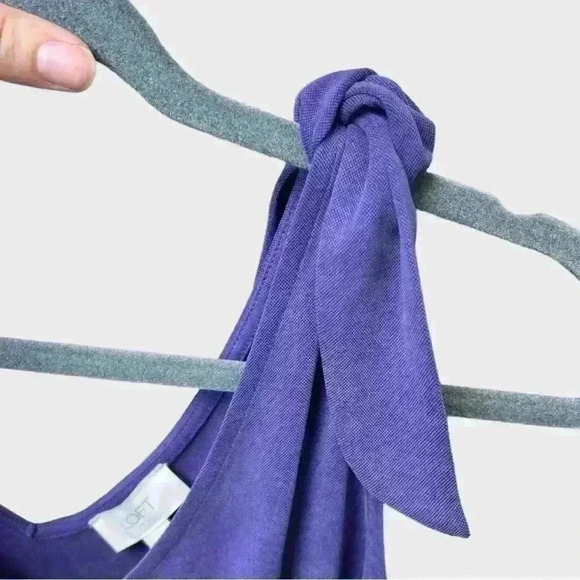 Loft Outlet XL Purple Sleeveless Tie Shoulder Spring Jumpsuit Ankle Length - Picture 5 of 9